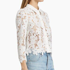 Milly June Lace Button-Front Shirt Size P NWT
